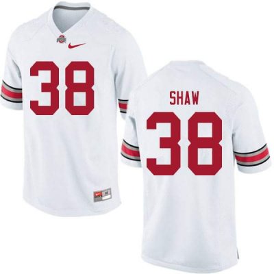 NCAA Ohio State Buckeyes Men's #38 Bryson Shaw White Nike Football College Jersey KME0145LR